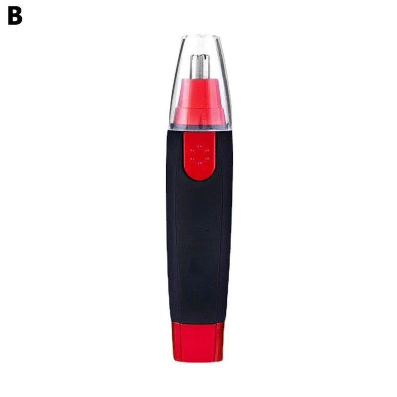Portable battery-operated electric nose hair trimmer for men and women, suitable for both men and women, black without paint.